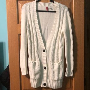 H&M Cream cable knit cardigan